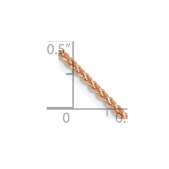 14k Rose Gold 1.4mm D/C Spiga Chain