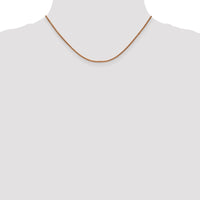 Thumbnail for 14k Rose Gold 1.4mm D/C Spiga Chain