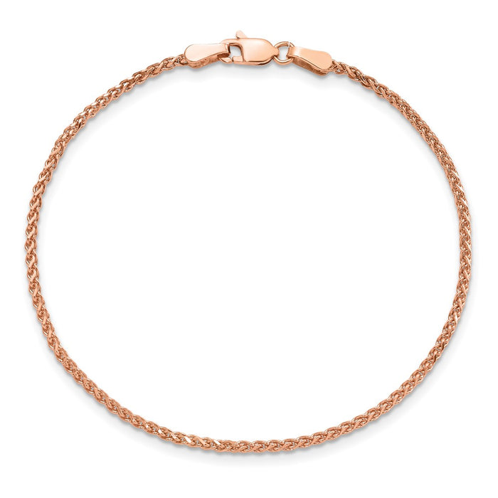 14k Rose Gold 1.4mm D/C Spiga Chain