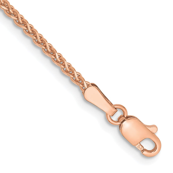 14k Rose Gold 1.4mm D/C Spiga Chain