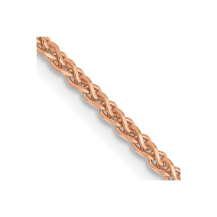 14k Rose Gold 1.4mm D/C Spiga Chain