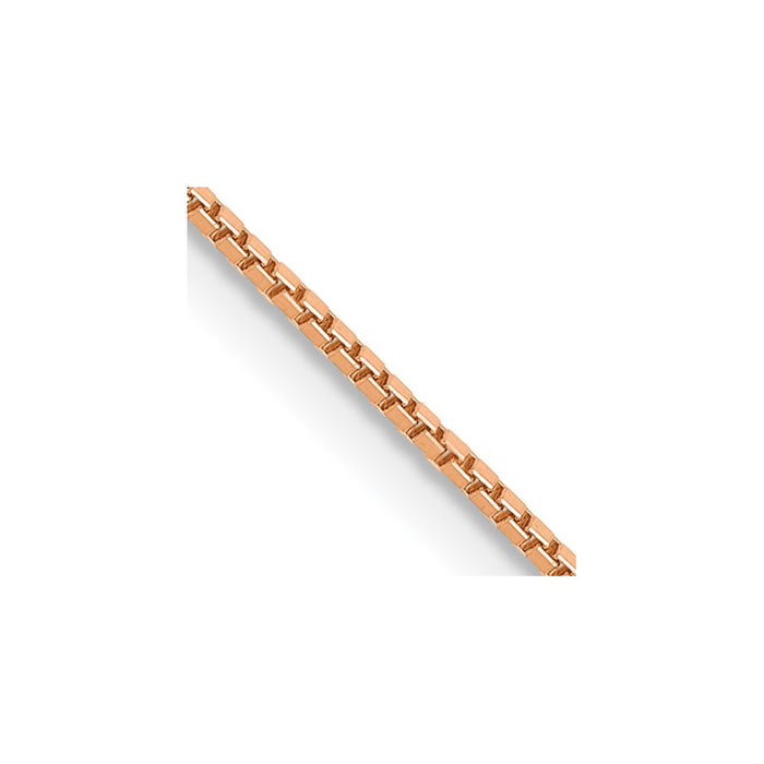 14k Rose Gold .9mm Box Link Chain