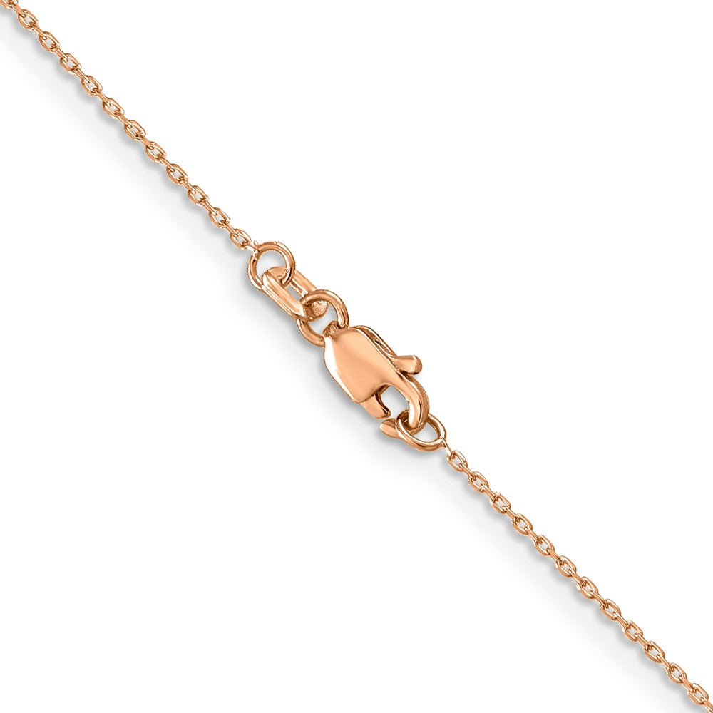 14k Rose Gold .8mm D/C Cable Chain