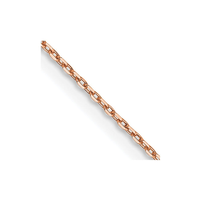 14k Rose Gold .8mm D/C Cable Chain