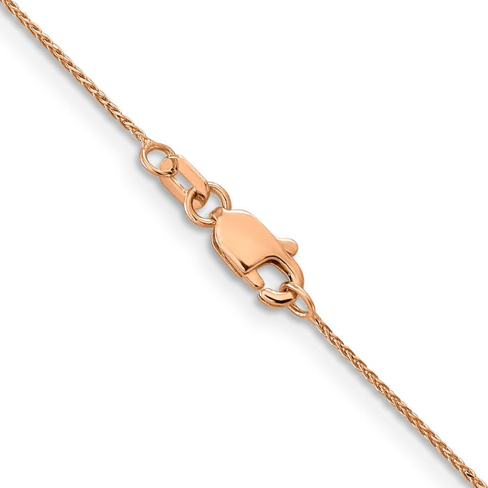 14k Rose Gold .65mm D/C Spiga Chain