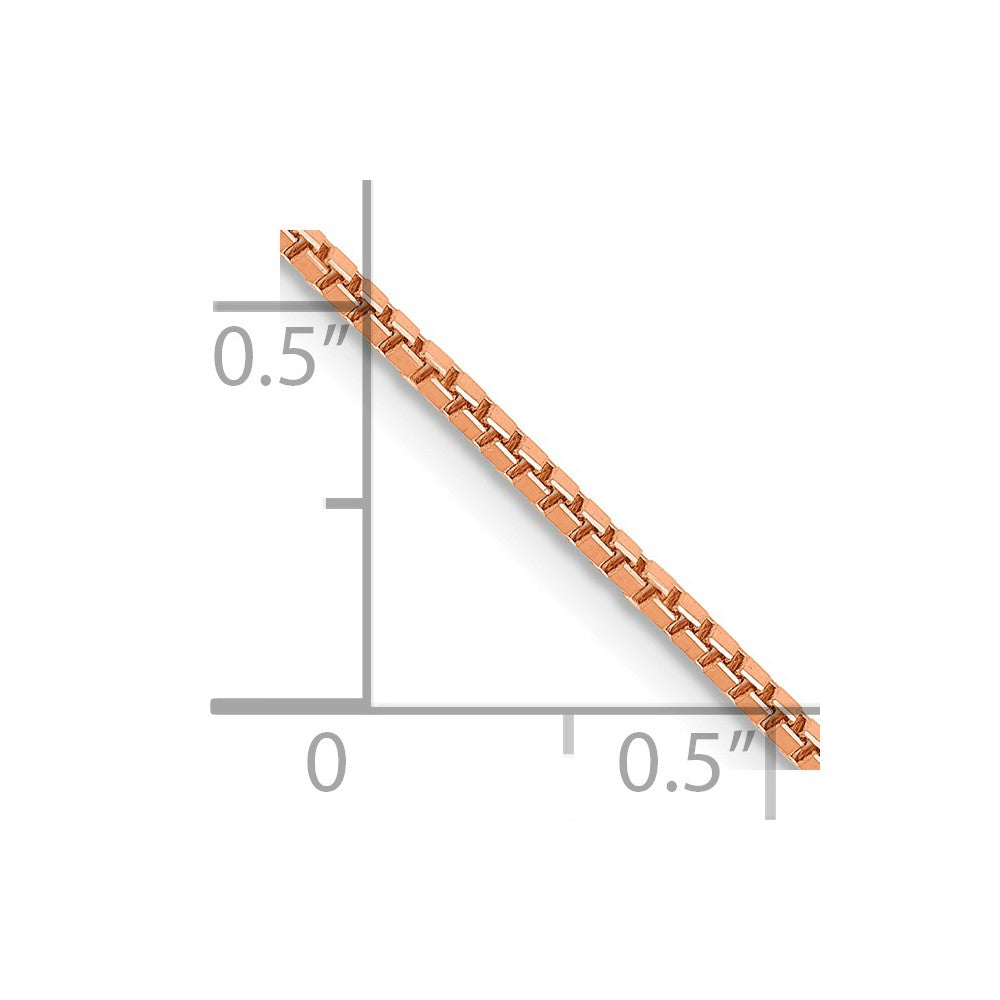 14k Rose Gold 1.3mm Box Chain