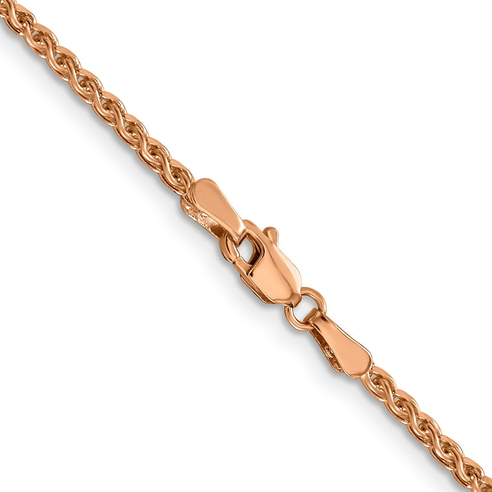14k Rose Gold 1.8mm D/C Spiga Chain
