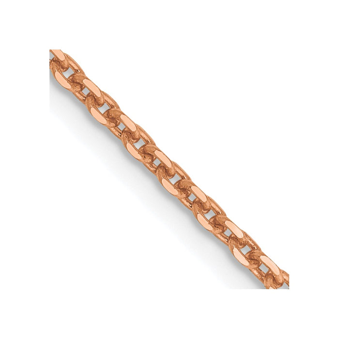 14k Rose Gold 1.65m D/C Cable Chain