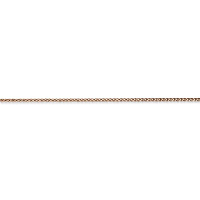 14k Rose Gold 1.00mm D/C Spiga Chain