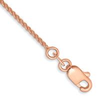 Thumbnail for 14k Rose Gold 1mm Solid Polished Spiga Chain