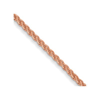 Thumbnail for 14k Rose Gold 1mm Solid Polished Spiga Chain