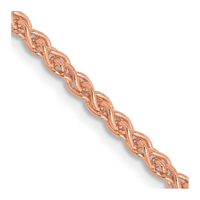 14k Rose Gold 2.00mm Solid Polished Spiga Chain