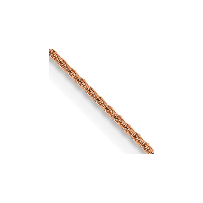 14k Rose Gold 1.00mm D/C Spiga Chain