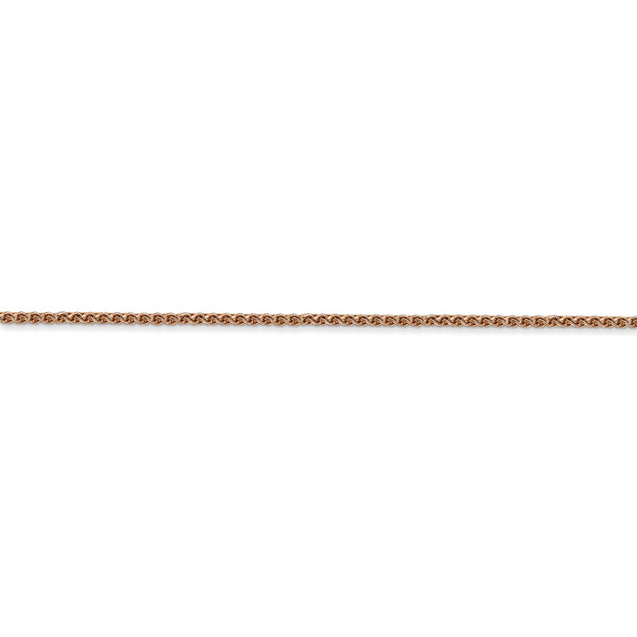 14k Rose Gold 1.2mm D/C Spiga Chain