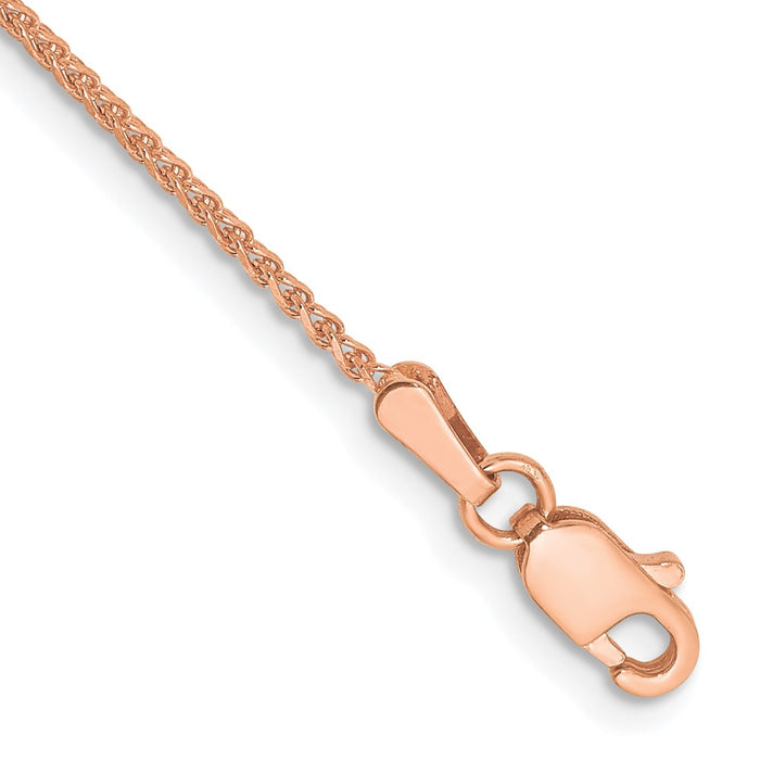 14k Rose Gold 1.2mm D/C Spiga Chain