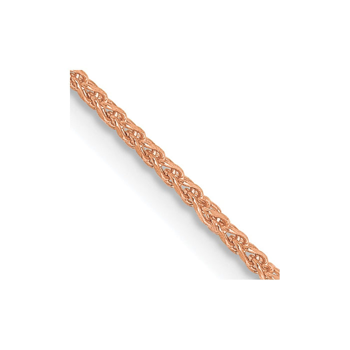 14k Rose Gold 1.2mm D/C Spiga Chain