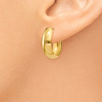 Thumbnail for 14k Polished 6.5mm J-Hoop Earrings