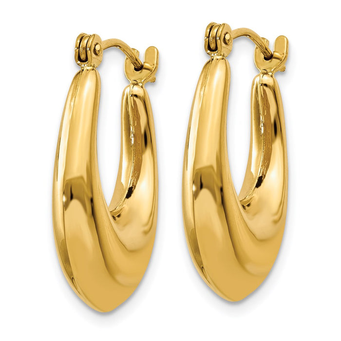 14k Polished Hoop Earrings