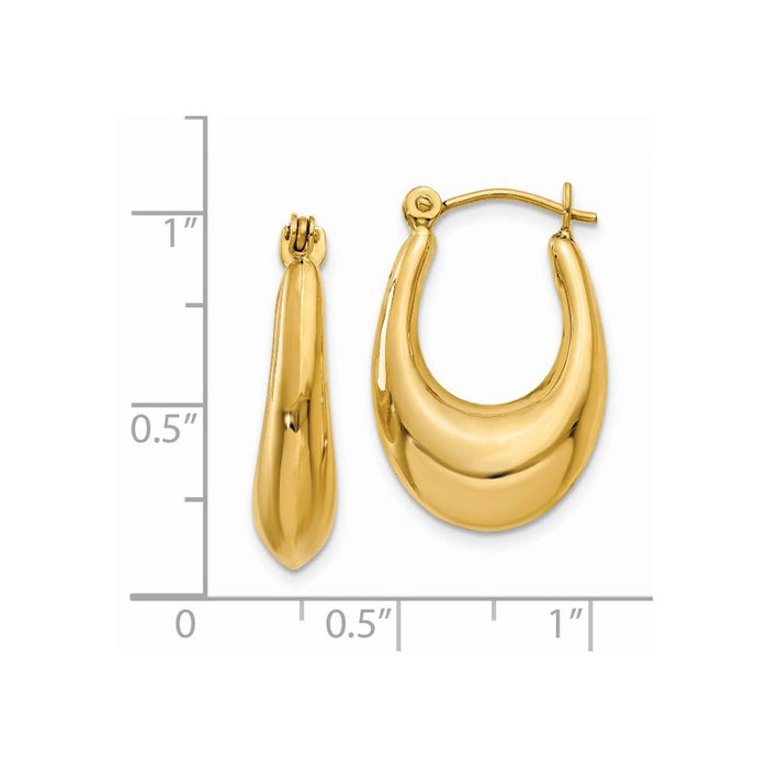 14k Polished Hoop Earrings