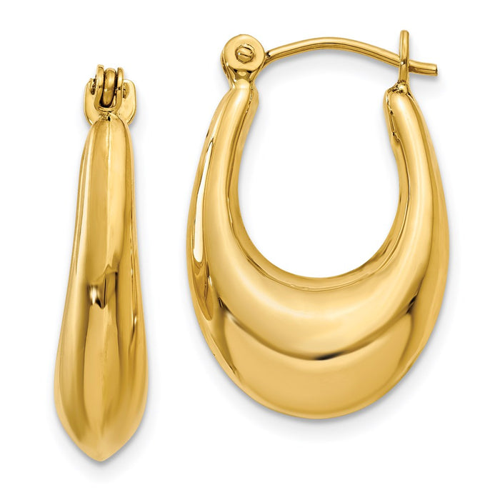 14k Polished Hoop Earrings