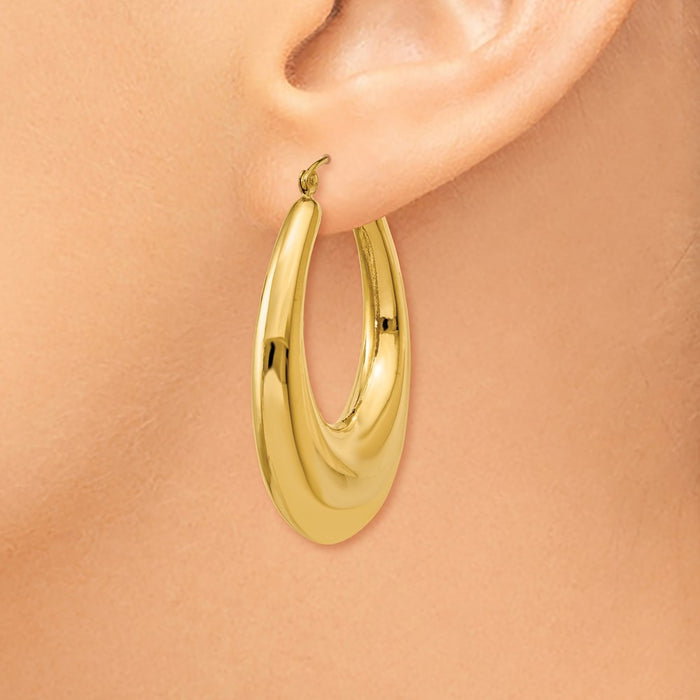 14k Polished Hoop Earrings