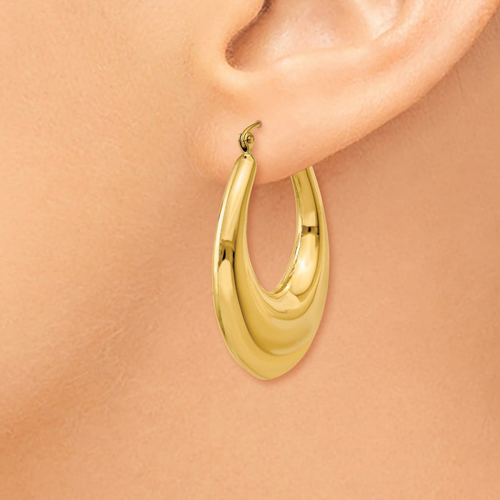 14k Polished Hoop Earrings