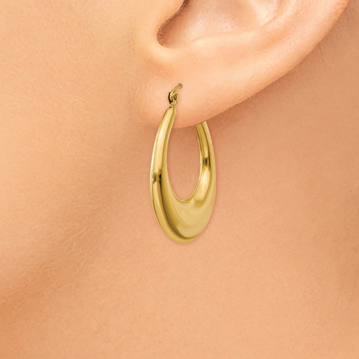 14k Polished Hoop Earrings