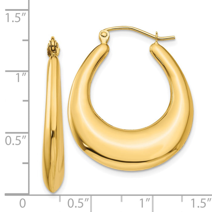 14k Polished Hoop Earrings