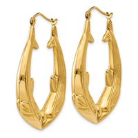 Thumbnail for 14k Polished Dolphin Hoop Earrings