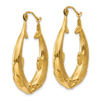 Thumbnail for 14k Polished Dolphin Hoop Earrings