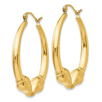 Thumbnail for 14k Polished Ram Hoop Earrings