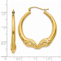 Thumbnail for 14k Polished Ram Hoop Earrings