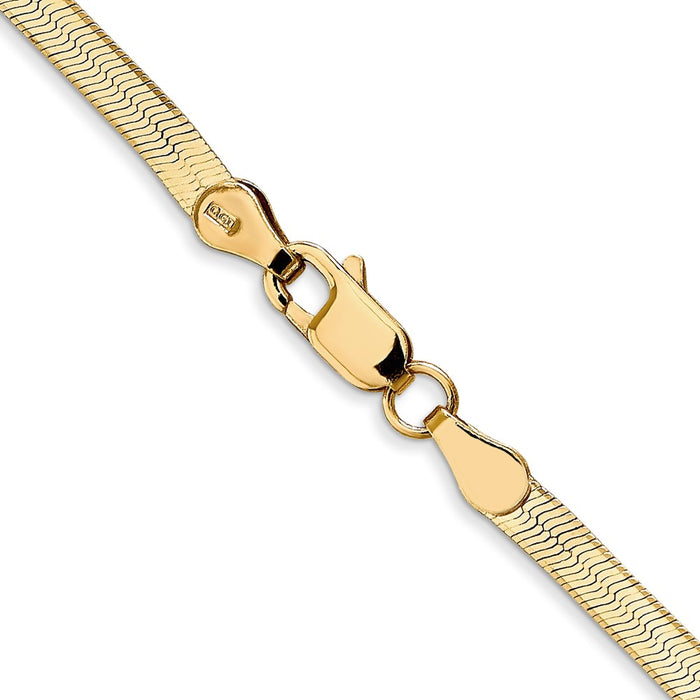 14k 3mm Silky Herringbone Chain