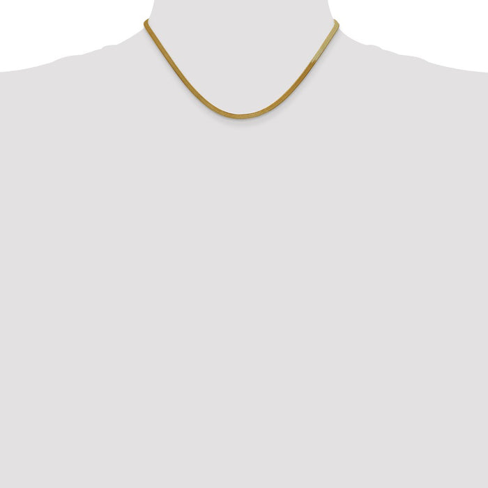 14k 3mm Silky Herringbone Chain