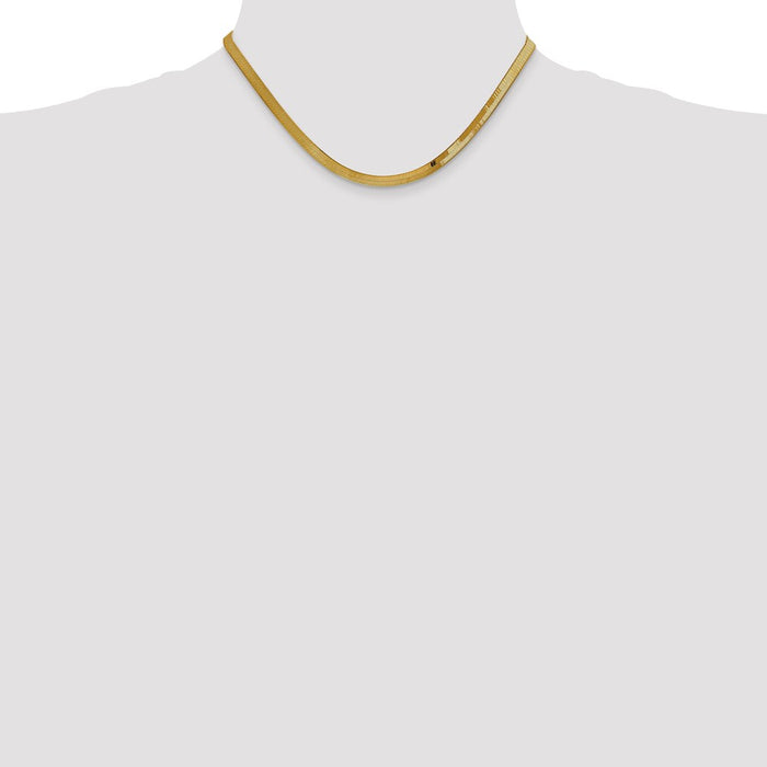 14k 4mm Silky Herringbone Chain