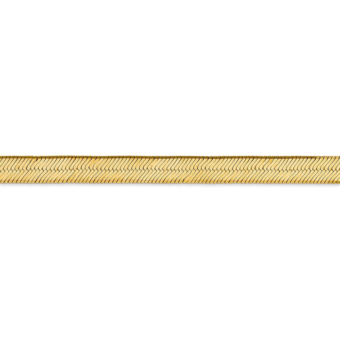 14k 6.5mm Silky Herringbone Chain