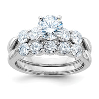 Thumbnail for 14kw 2 1/2ct. D E F Pure Light Moissanite Ring Set