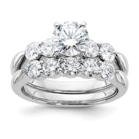 Thumbnail for 14kw 2 1/2ct. G H I True Light Moissanite Ring Set