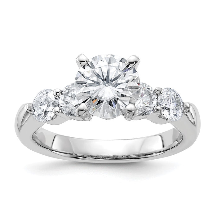 14kw 2 5/8ct. G H I True Light Moissanite Engagement Ring