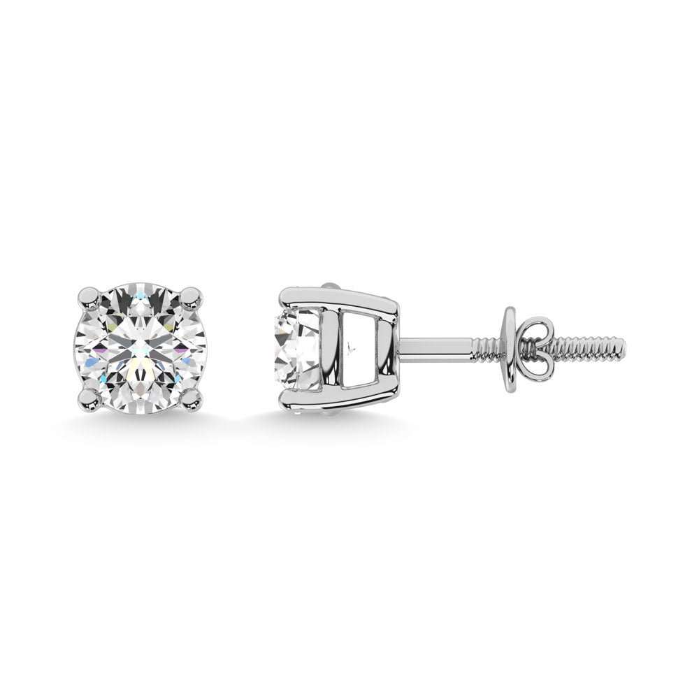 14K White Gold 1/2 Ct.Tw. Supreme Diamond Stud Earrings