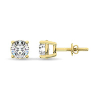 Thumbnail for 14K Yellow Gold 1/2 Ct.TY. Premium Diamond Stud Earrings