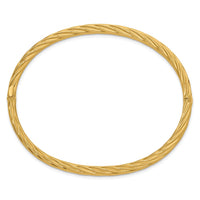 Thumbnail for 14k 3/16 Textured Hinged Bangle Bracelet