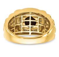 Thumbnail for Men's Onyx and Diamond Rolex Band RIng