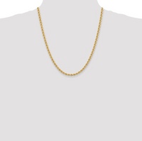 Thumbnail for 22 INCH, 4MM  14  KARAT YELLOW  GOLD  SOLID GOLD ROPE NECKLACE