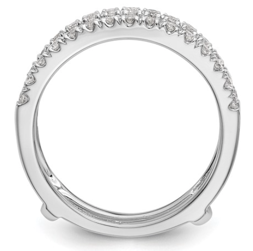 Ring Guard 2 Rows-1/2 carat total weight diamonds. 14 k white gold