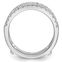 Thumbnail for Ring Guard 2 Rows-1/2 carat total weight diamonds. 14 k white gold