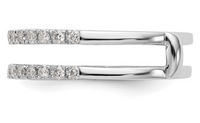Thumbnail for Ring Guard 2 Rows-1/2 carat total weight diamonds. 14 k white gold