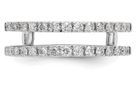 Thumbnail for Ring Guard 2 Rows-1/2 carat total weight diamonds. 14 k white gold