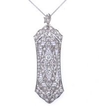 Thumbnail for The Milano Art Deco Platinum Pendant