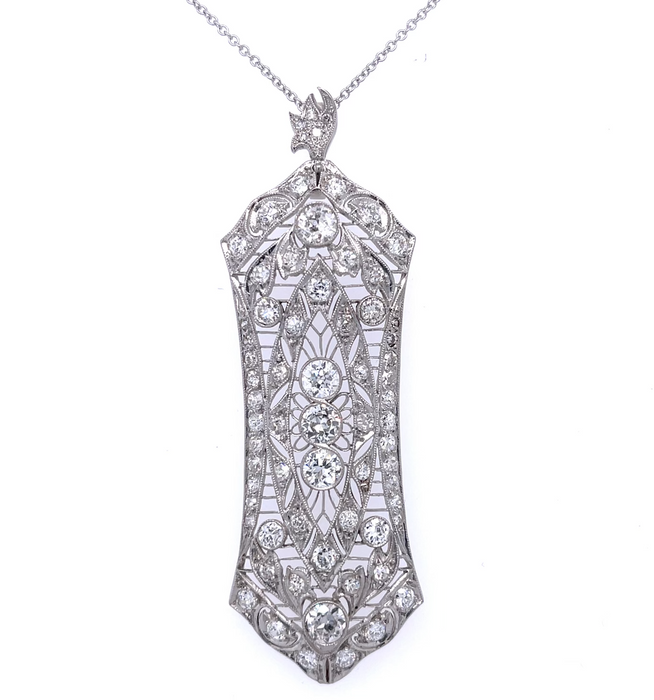 The Milano Art Deco Platinum Pendant